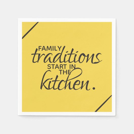 Serviette En Papier Les traditions familiales commencent dans la cuisi (Devant)