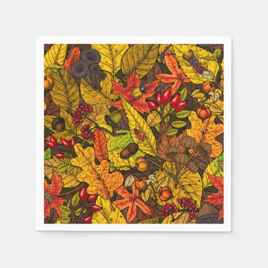 Serviette En Papier Les trésors d'automne (Devant)
