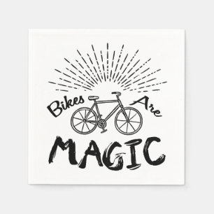 Serviette En Papier Les vélos sont magiques