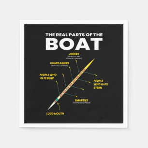 Serviette En Papier Les Véritables Parties Du Bateau Oarsman Rower