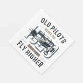 Serviette En Papier Les vieux pilotes ne meurent jamais Biplane Citati (Coin)