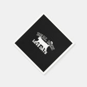 Serviette En Papier Les vrais hommes aiment les chats Silhouette (Coin)