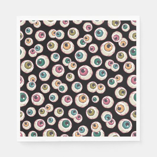 Serviette En Papier Les yeux d'Halloween (Devant)