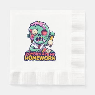Serviette En Papier Les zombies ont mangé mes devoirs