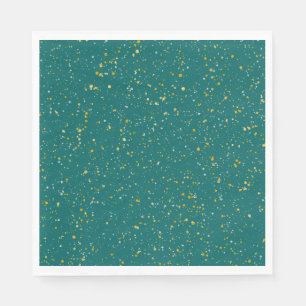 Serviette En Papier L'espace élégant de confettis - vert turquoise e