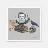 SERVIETTE EN PAPIER L'ESPRIT D'EDGAR A. POE (Devant)