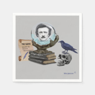 SERVIETTE EN PAPIER L'ESPRIT D'EDGAR A. POE