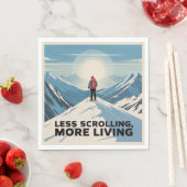 Serviette En Papier Less Scrolling, More Living (En situation)