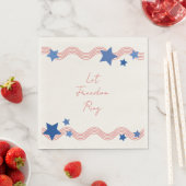 Serviette En Papier Let Freedom Ring Juillet 4 Party (En situation)