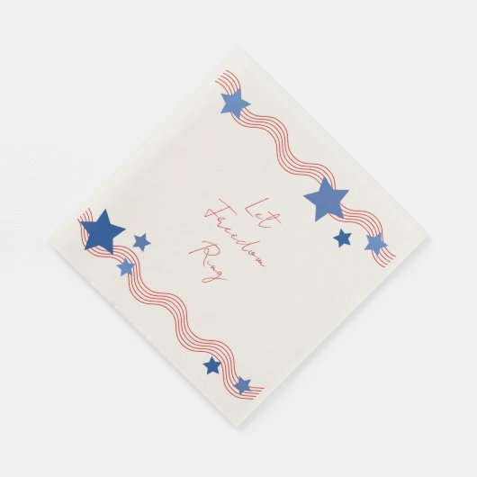 Serviette En Papier Let Freedom Ring Juillet 4 Party (Coin)