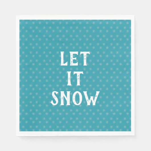 Serviette En Papier Let It Snow, Snowflake (Devant)
