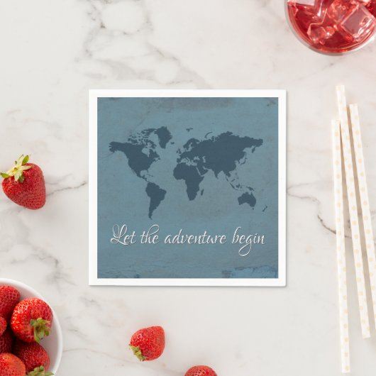 Serviette En Papier Let the adventure begin (En situation)
