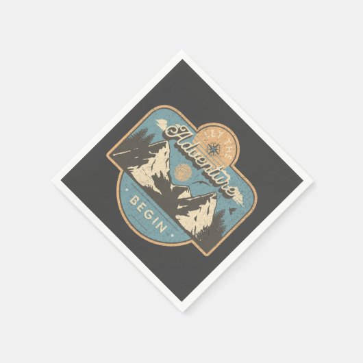 Serviette En Papier Let the adventure begin (Coin)