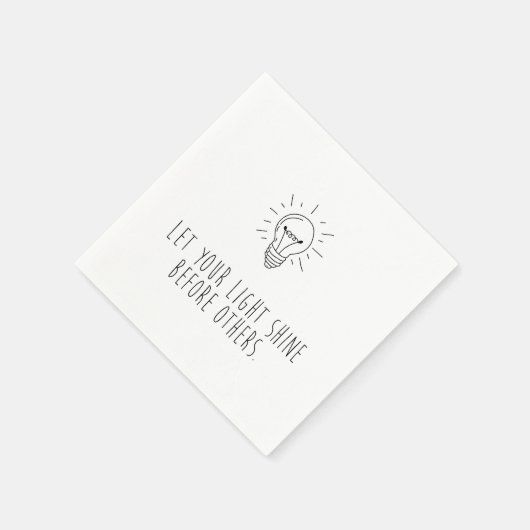 Serviette En Papier Let You Light Shine Before Others (Coin)