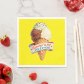 Serviette En Papier L'été est pour la glace (En situation)