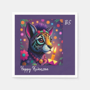 Serviette En Papier L'ethnie africaine Kwanzaa les animaux sauvages dé