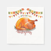 Serviette En Papier Let's Gather Thanksgiving Turkey Feast Baby Shower (Devant)