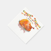 Serviette En Papier Let's Gather Thanksgiving Turkey Feast Baby Shower (Coin)