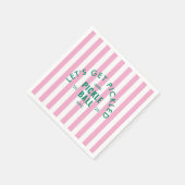 Serviette En Papier Let's Get Pickled Après Pickleball Pink Stripe (Coin)