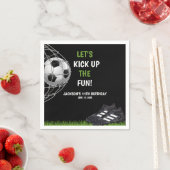 Serviette En Papier Let's Kick up the fun!, Fun Soccer Birthday (En situation)