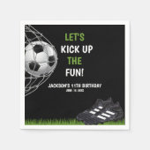 Serviette En Papier Let's Kick up the fun!, Fun Soccer Birthday (Devant)
