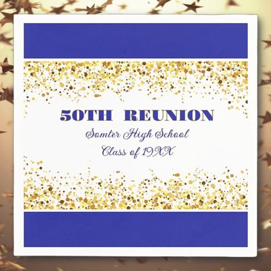 Serviette En Papier Let's Party! 50th Class Reunion custom