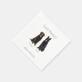 Serviette En Papier Let's Pawty! Personalized 2 Pet Cocktail II (Coin)