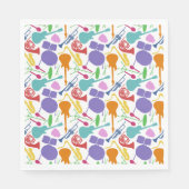 Serviette En Papier Lets Rock And Roll Band (Devant)