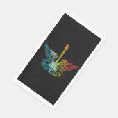 Serviette En Papier Let's Rock Legend Rock and Roll Music Guitar (Coin)