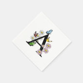 Serviette En Papier LETTRE A DU BROUILLARD D'AQUATIE Florale (Coin)