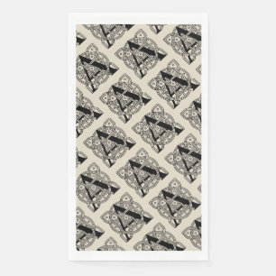 Serviette En Papier Lettre A Vintage Monogramme De Noeud Celtique