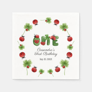 Serviette En Papier LETTRE alphabet Ladybug Enfants 1er anniversaire B