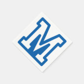 SERVIETTE EN PAPIER LETTRE BLEUE VARIABLE M MONO (Coin)