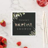 Serviette En Papier LETTRE BOtanique FLORALE VERTE CLAIR Fête des mari (En situation)