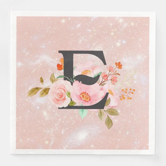 Serviette En Papier Lettre E (Devant)