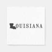 Serviette En Papier LETTRE FORME LOUisiENNE MOT VERT LOUisiEN (Devant)
