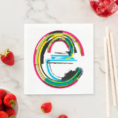 Serviette En Papier Lettre Grunge E