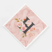 Serviette En Papier Lettre H (Coin)