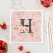 Serviette En Papier Lettre H (En situation)