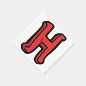 Serviette En Papier Lettre H Papier serviettes (Coin)