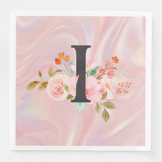 Serviette En Papier Lettre I (Devant)