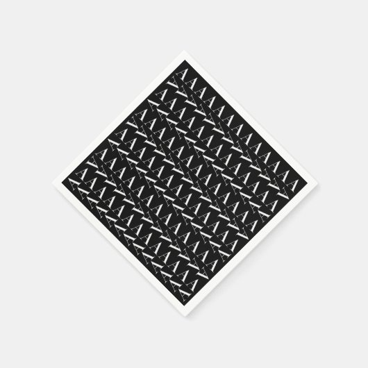 Serviette En Papier Lettre initiale A monogramme (Coin)