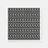 Serviette En Papier Lettre initiale D monogramme (Devant)