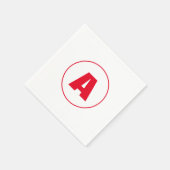 SERVIETTE EN PAPIER LETTRE INITIALE MODERNE MODÈLE CHIC CHAUD (Coin)