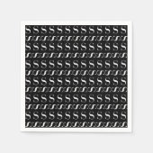 SERVIETTE EN PAPIER LETTRE INITIALE MONÂTRE S (Devant)