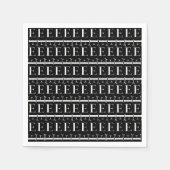 Serviette En Papier Lettre initiale monogramme E (Devant)