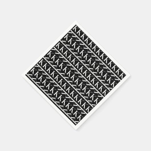 Serviette En Papier Lettre initiale monogramme K (Coin)