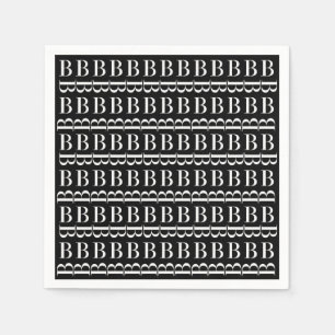SERVIETTE EN PAPIER LETTRE INITIALE MONOGRAPHIQUE B