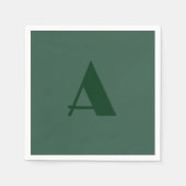 Serviette En Papier LETTRE INITIALE MONOGRAPHIQUE Personnalisée Vert c (Devant)