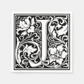 Serviette En Papier Lettre J Monogramme médiéval Art Nouveau (Devant)